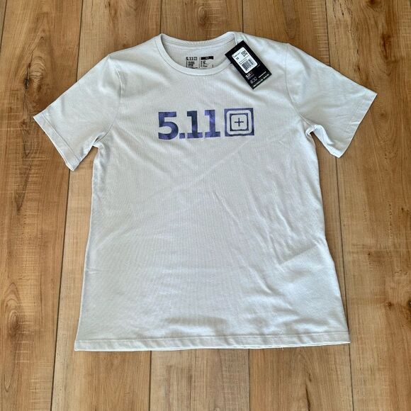 NWT 5.11 Women's Logo Short Sleeve Tee Sand Dune Size Medium - Picture 1 of 5